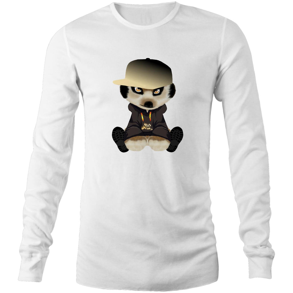 Meerkat in Cap AS Colour Base - Mens Long Sleeve T-Shirt Ogo Merch