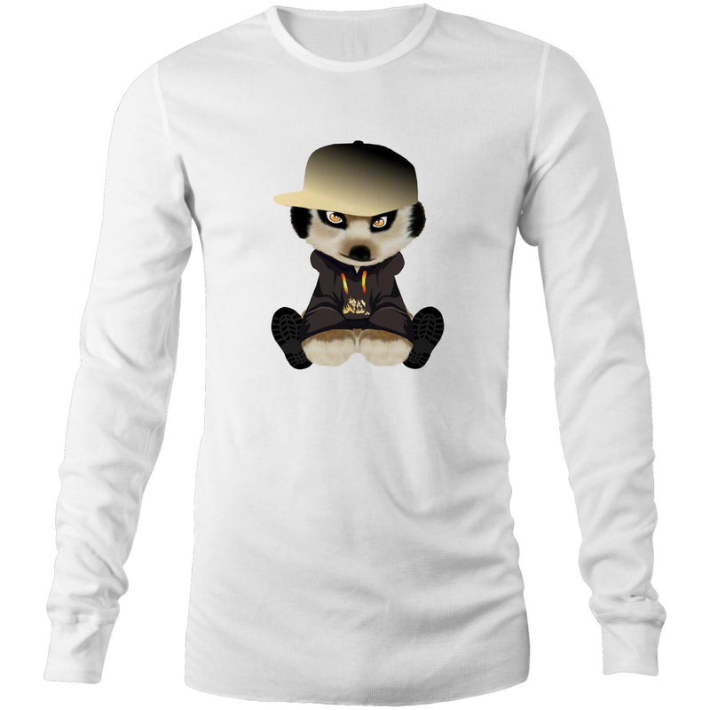 Meerkat in Cap AS Colour Base - Mens Long Sleeve T-Shirt Ogo Merch