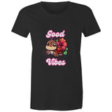Good Vibes Turtle AS Colour - Women's Maple Tee Ogo Merch