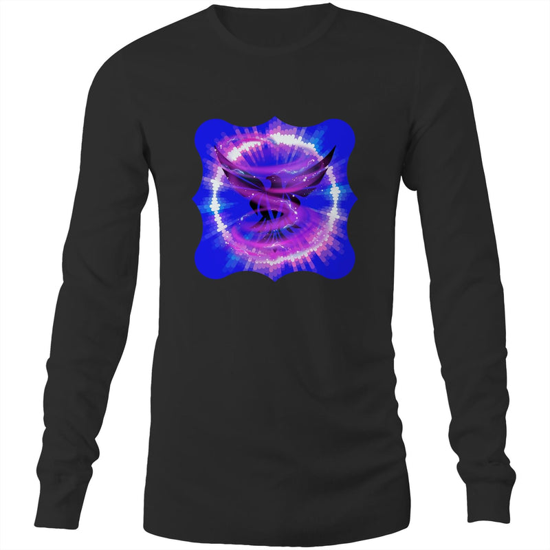 Eagle in Swirl AS Colour Base - Mens Long Sleeve T-Shirt Ogo Merch