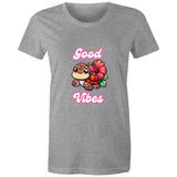 Good Vibes Turtle AS Colour - Women's Maple Tee Ogo Merch