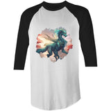 Beautiful Dragon AS Colour Raglan 3/4 Sleeve TShirt Ogo Merch