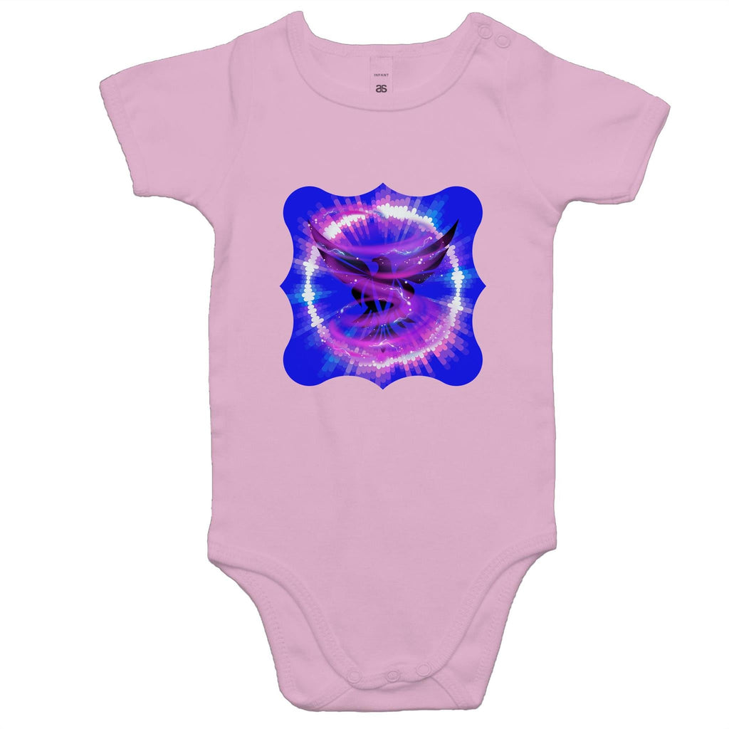 Eagle in Swirl AS Colour Mini Me - Baby Onesie Romper Ogo Merch