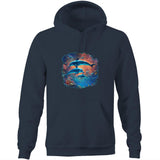 Dolphins AS Colour Stencil - Pocket Hoodie Sweatshirt Ogo Merch