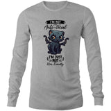 Antisocial Cat Monster AS Colour Base - Mens Long Sleeve T-Shirt Ogo Merch