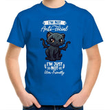 Antisocial Cat Monster AS Colour Kids Youth T-Shirt