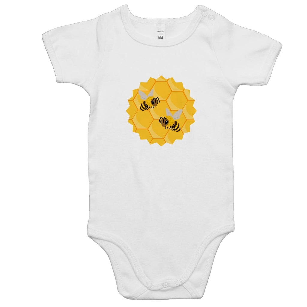 Bees AS Colour Mini Me - Baby Onesie Romper Ogo Merch