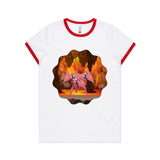 Lava Cerberus AS Colour Women's Ringer Tee Ogo Merch