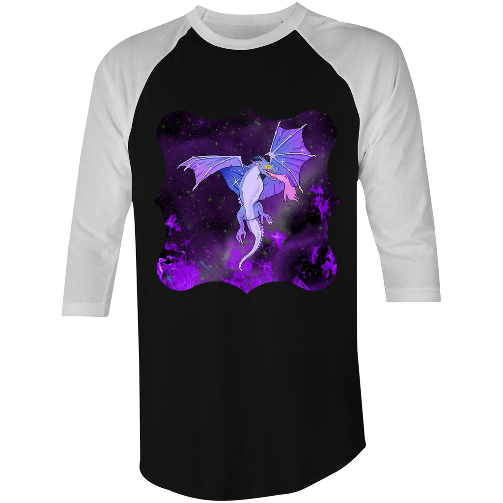 Purple Dragon AS Colour Raglan 3/4 Sleeve TShirt Ogo Merch