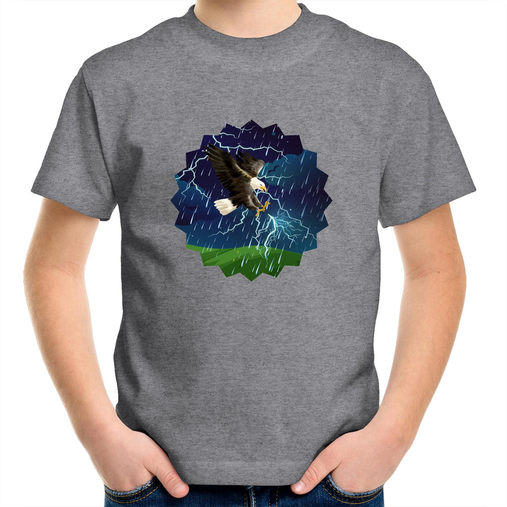 Lightning Eagle AS Colour Kids Youth T-Shirt Ogo Merch