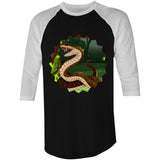Jungle Snake AS Colour Raglan 3/4 Sleeve TShirt Ogo Merch