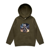 Wolf with Lightsaber AS Colour Youth Supply Hood Ogo Merch