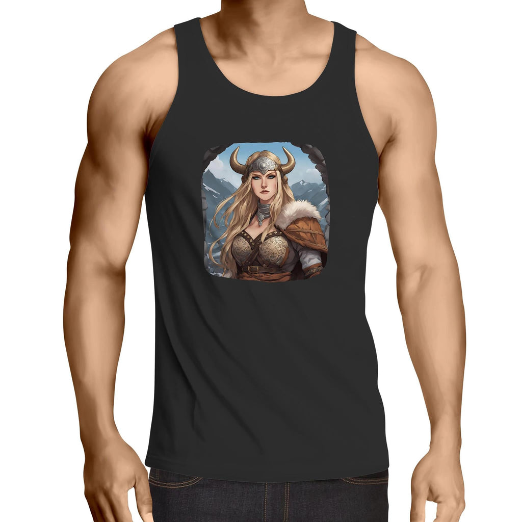 Viking Girl AS Colour Lowdown - Mens Singlet Top Ogo Merch
