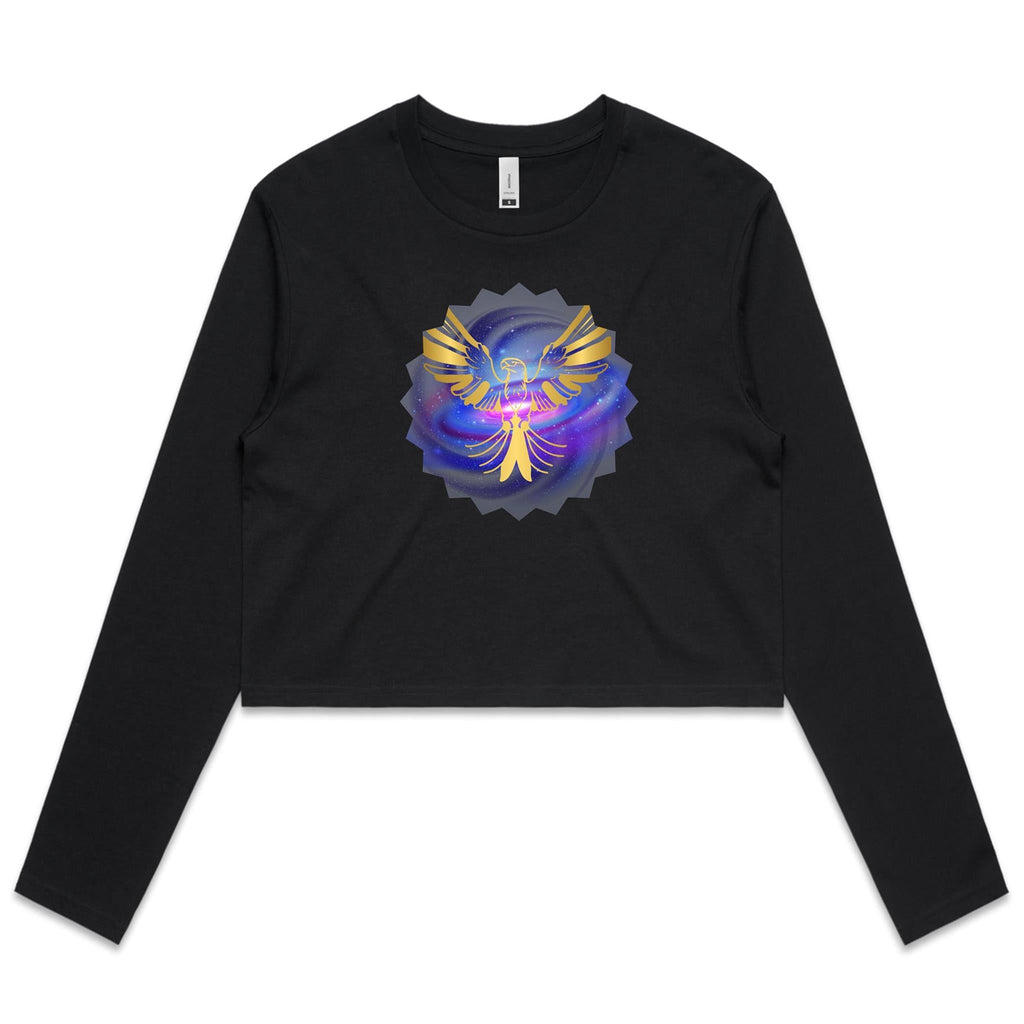 Gold Eagle AS Colour - Women's Long Sleeve Crop Tee Ogo Merch