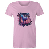 Wolf and Flowers AS Colour - Women's Maple Tee Ogo Merch