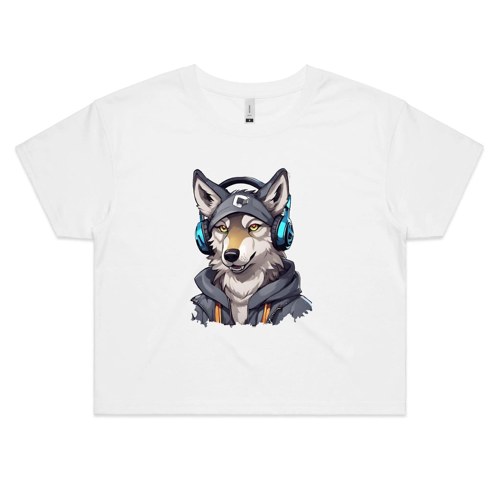 Gaming Wolf AS Colour Women's Crop Tee Ogo Merch