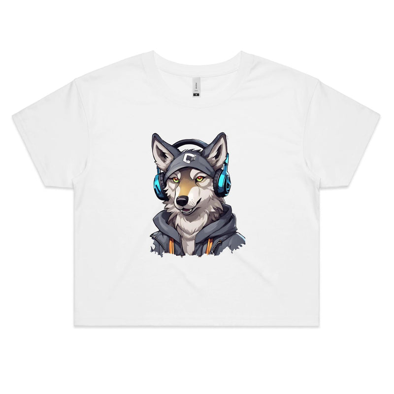 Gaming Wolf AS Colour Women's Crop Tee Ogo Merch