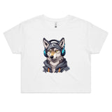 Gaming Wolf AS Colour Women's Crop Tee Ogo Merch