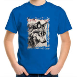 Wolf and Flowers AS Colour Kids Youth TShirt Ogo Merch