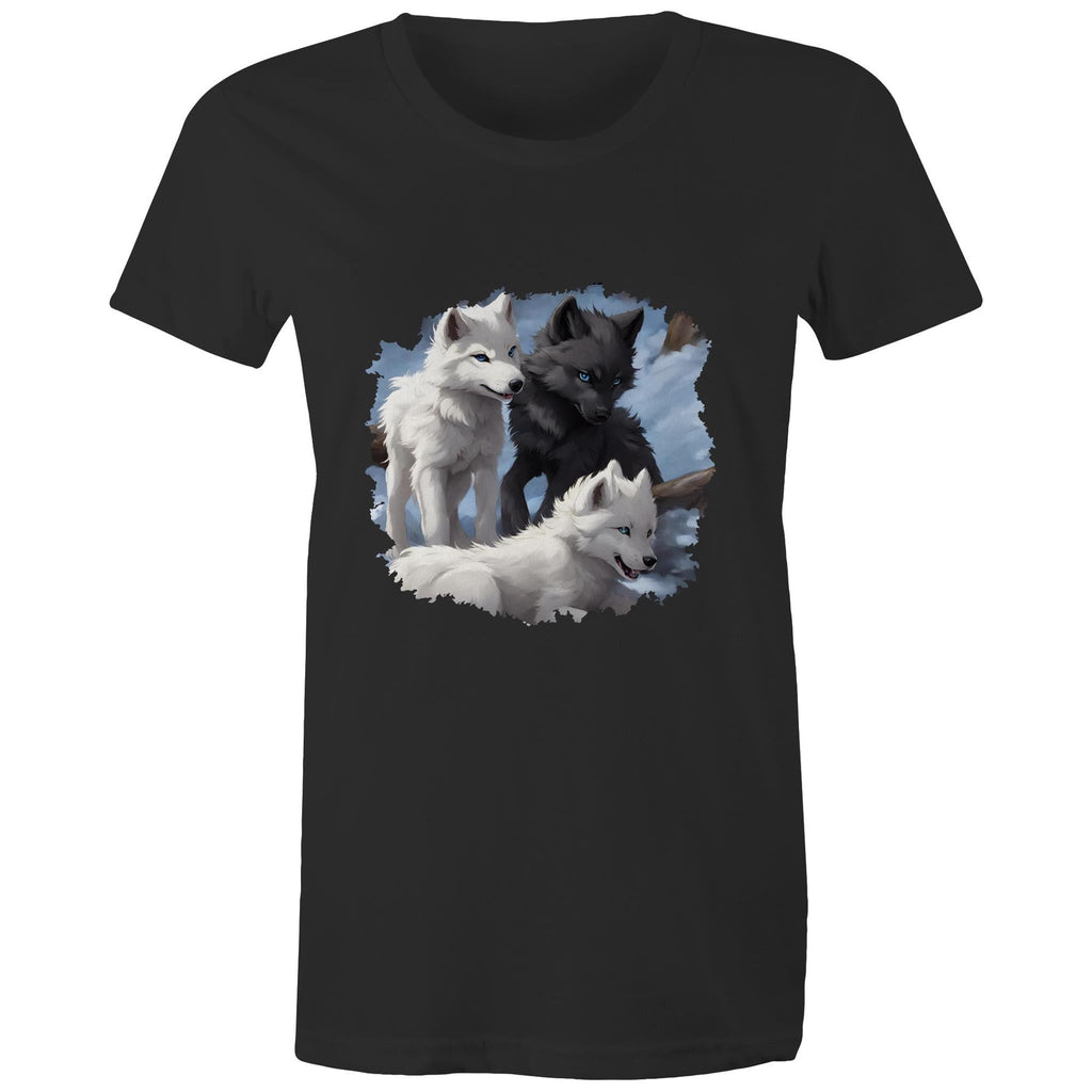 Three Wolves AS Colour - Women's Maple Organic Tee Ogo Merch