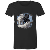Three Wolves AS Colour - Women's Maple Organic Tee Ogo Merch