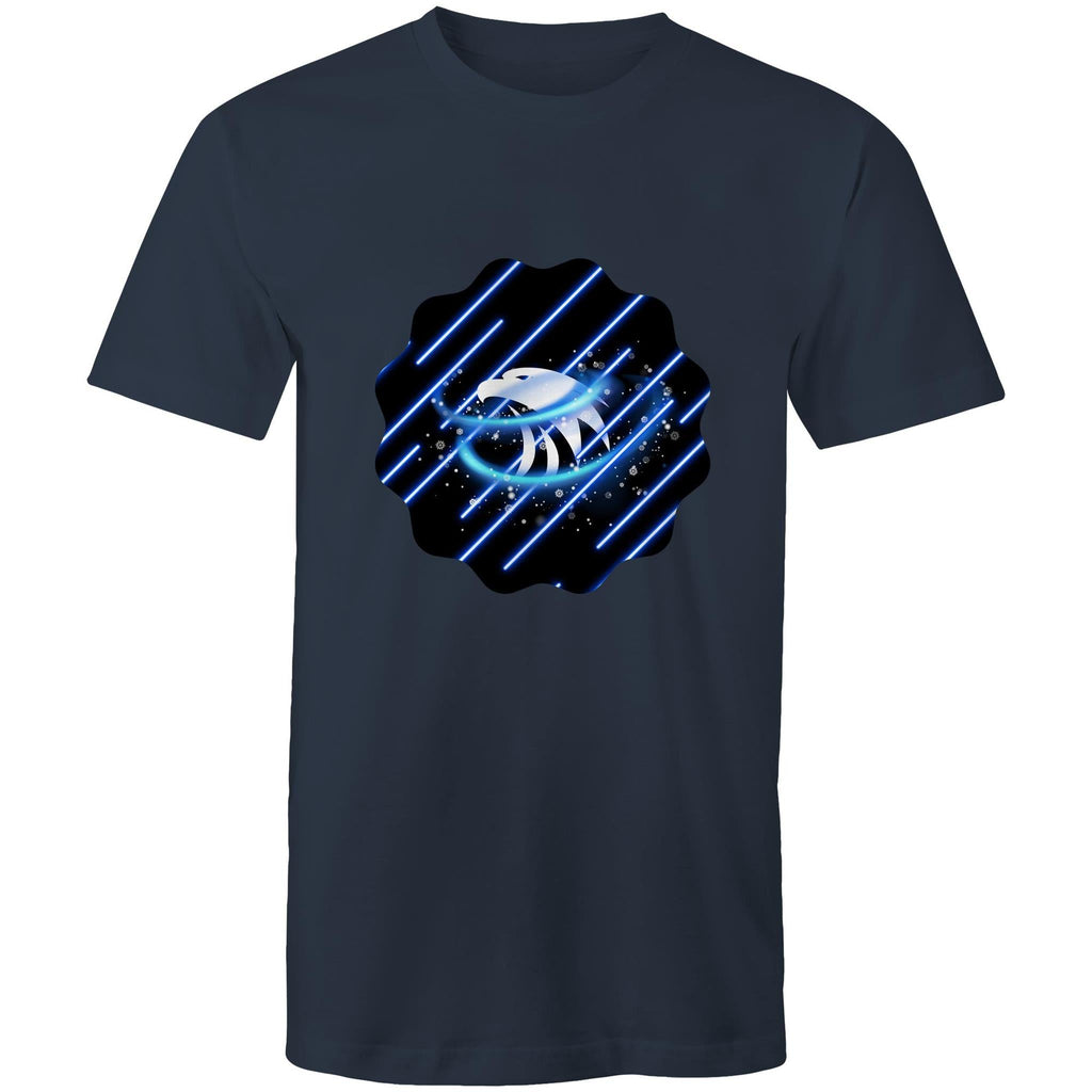 Blue Swirl Eagle AS Colour Staple - Mens T-Shirt Ogo Merch