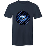 Blue Swirl Eagle AS Colour Staple - Mens T-Shirt Ogo Merch