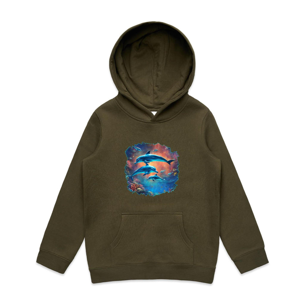 Dolphins AS Colour - Youth Supply Hood Ogo Merch