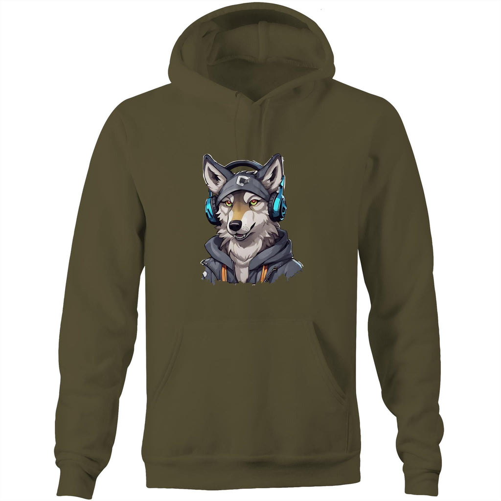 Gaming Wolf AS Colour Stencil Pocket Hoodie Sweatshirt Ogo Merch