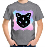 Psychic Cat AS Colour Kids Youth TShirt Ogo Merch