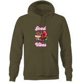 Good Vibes Turtle AS Colour Stencil - Pocket Hoodie Sweatshirt Ogo Merch