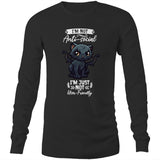 Antisocial Cat Monster AS Colour Base - Mens Long Sleeve T-Shirt Ogo Merch