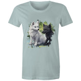 Two Wolves AS Colour - Women's Maple Tee Ogo Merch