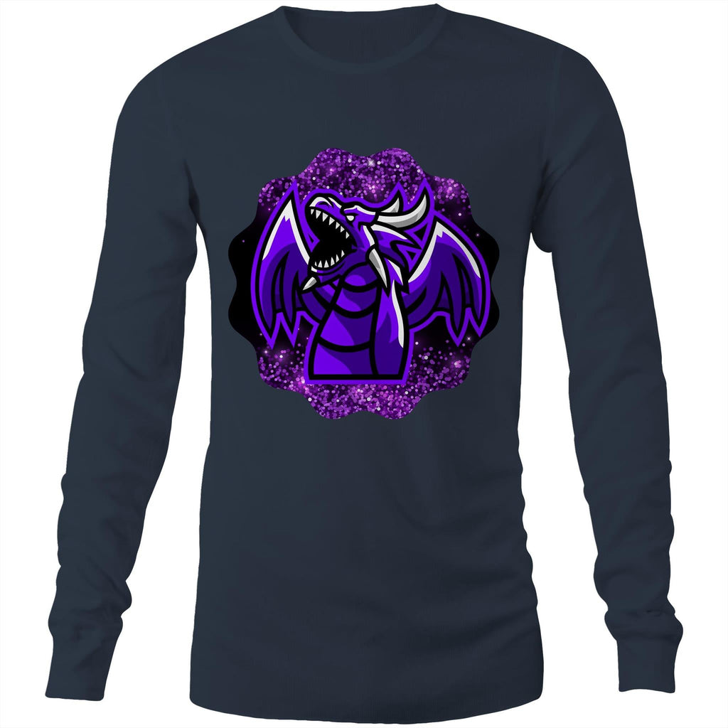 Shining Purple Dragon AS Colour Base Mens Long Sleeve TShirt Ogo Merch