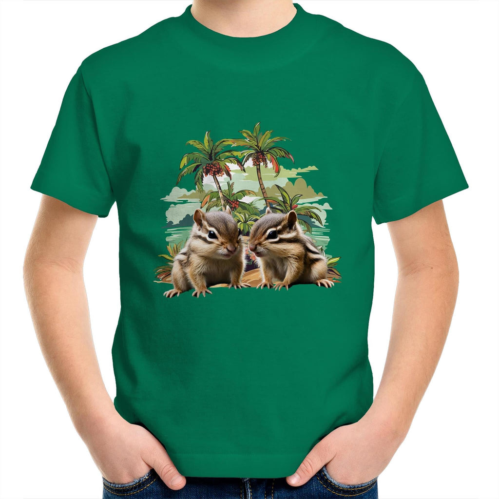 Beach Chipmunks AS Colour Kids Youth T-Shirt Ogo Merch