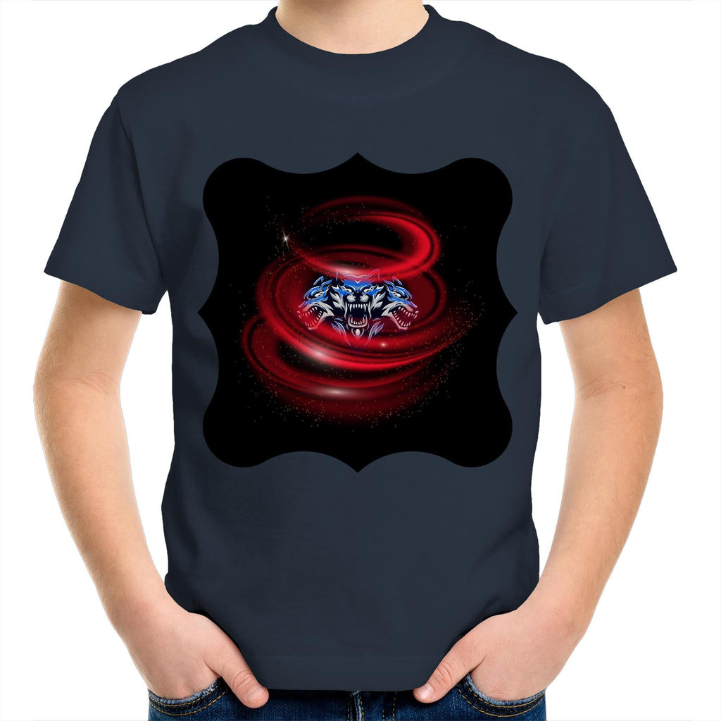 Cerberus Swirl AS Colour Kids Youth TShirt Ogo Merch