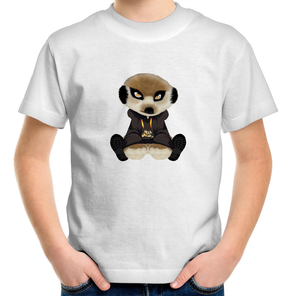 Meerkat in Hoodie AS Colour Kids Youth T-Shirt Ogo Merch