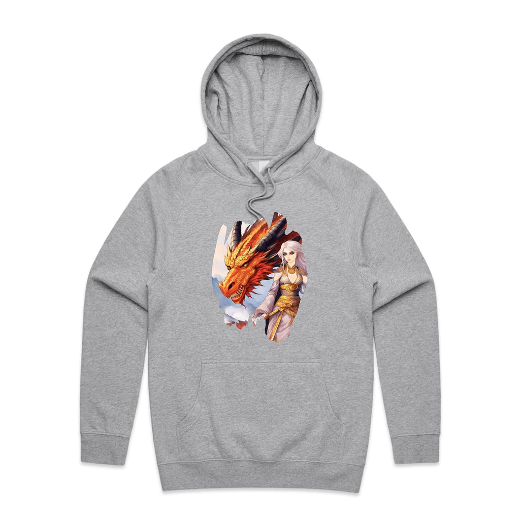 Lady and Pet Dragon AS Colour - Supply Hood Ogo Merch