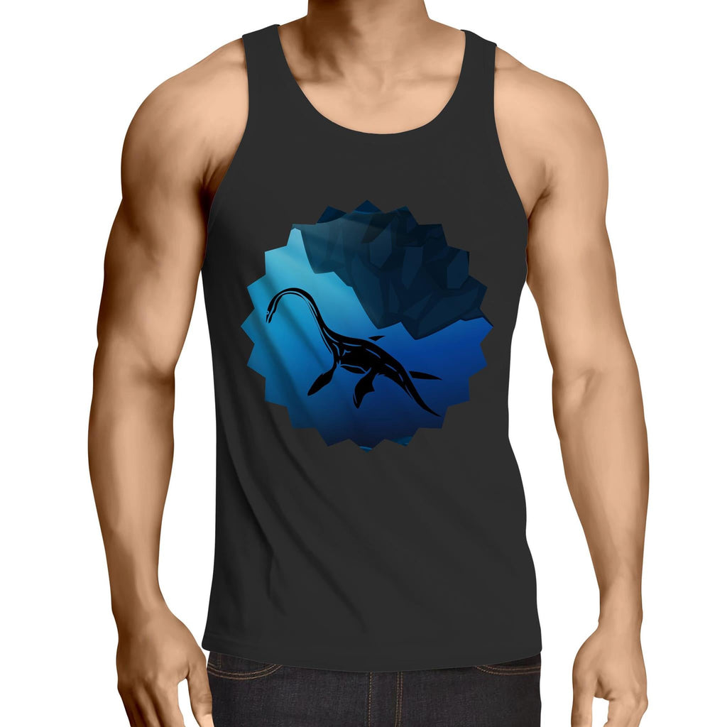 Plesiosaur AS Colour Lowdown Mens Singlet Top Ogo Merch