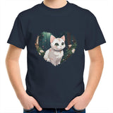 Cat in Heart AS Colour Kids Youth T-Shirt Ogo Merch