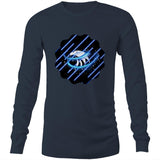 Blue Swirl Eagle AS Colour Base - Mens Long Sleeve T-Shirt