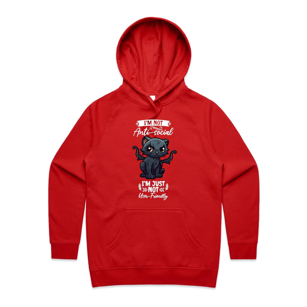 Antisocial Cat Monster AS Colour - Women's Supply Hood Ogo Merch