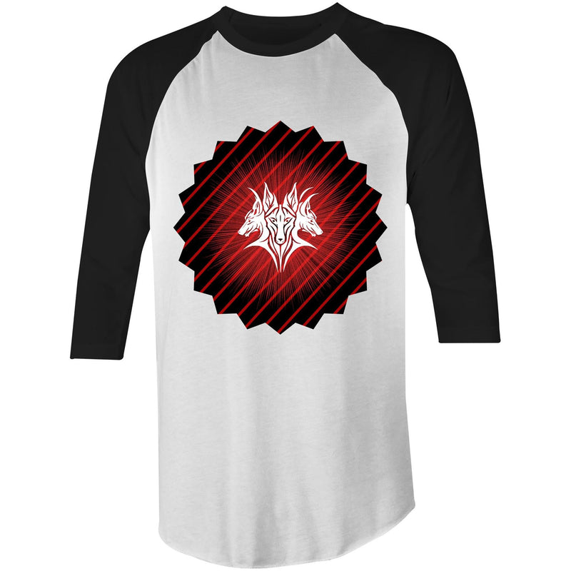 Glowing Cerberus AS Colour Raglan 3/4 Sleeve TShirt Ogo Merch