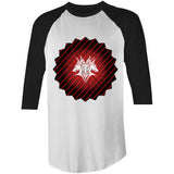 Glowing Cerberus AS Colour Raglan 3/4 Sleeve TShirt Ogo Merch