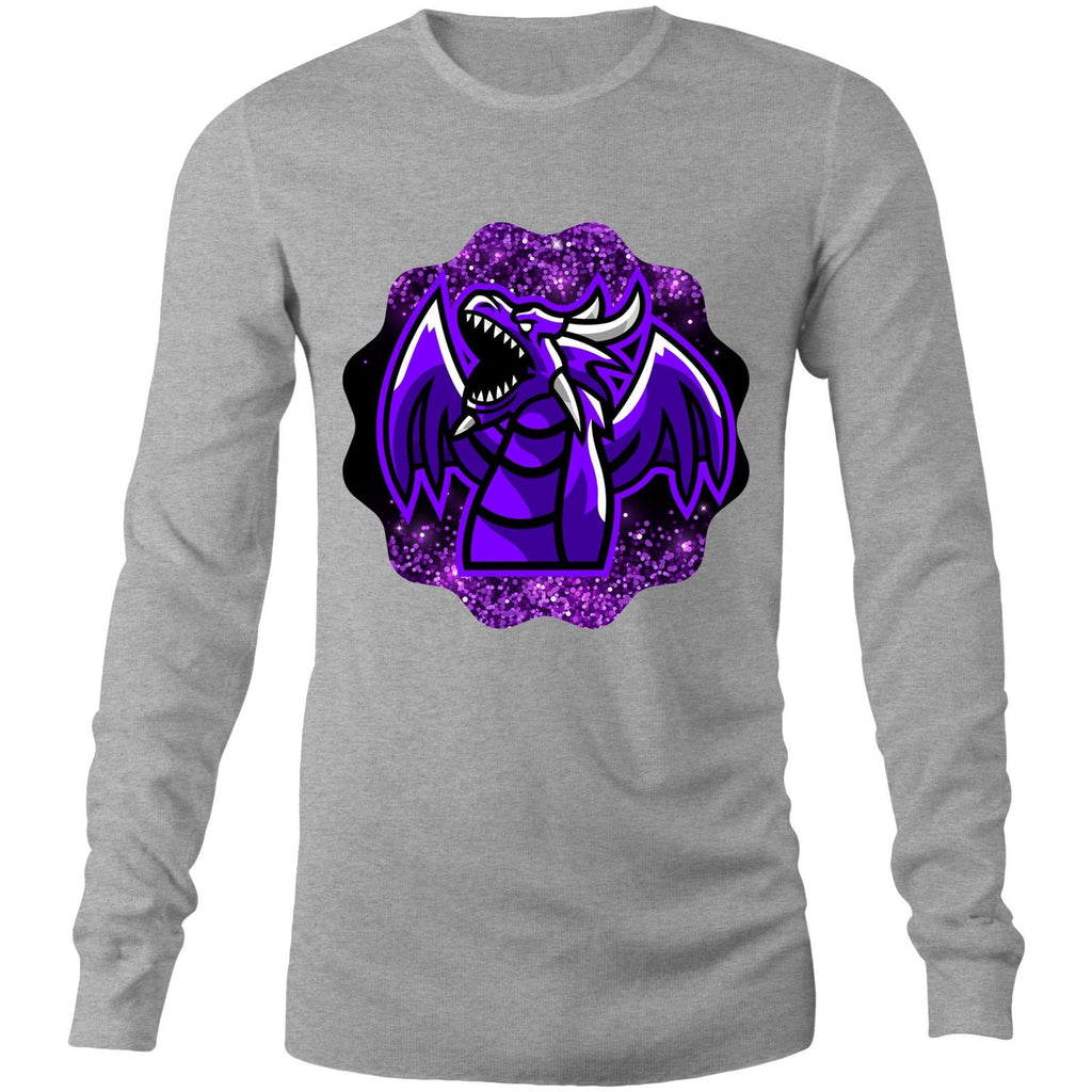 Shining Purple Dragon AS Colour Base Mens Long Sleeve TShirt Ogo Merch
