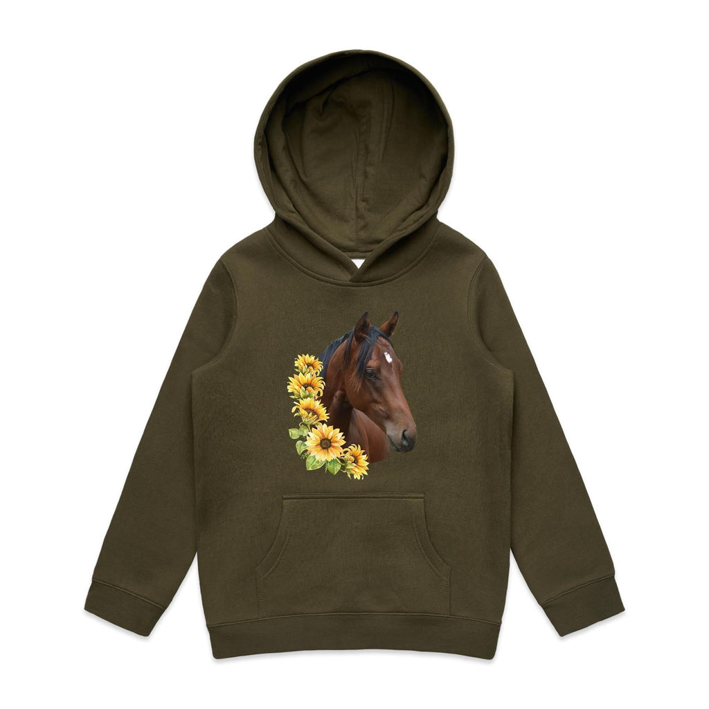 Sunflower Horse AS Colour - Youth Supply Hood Ogo Merch