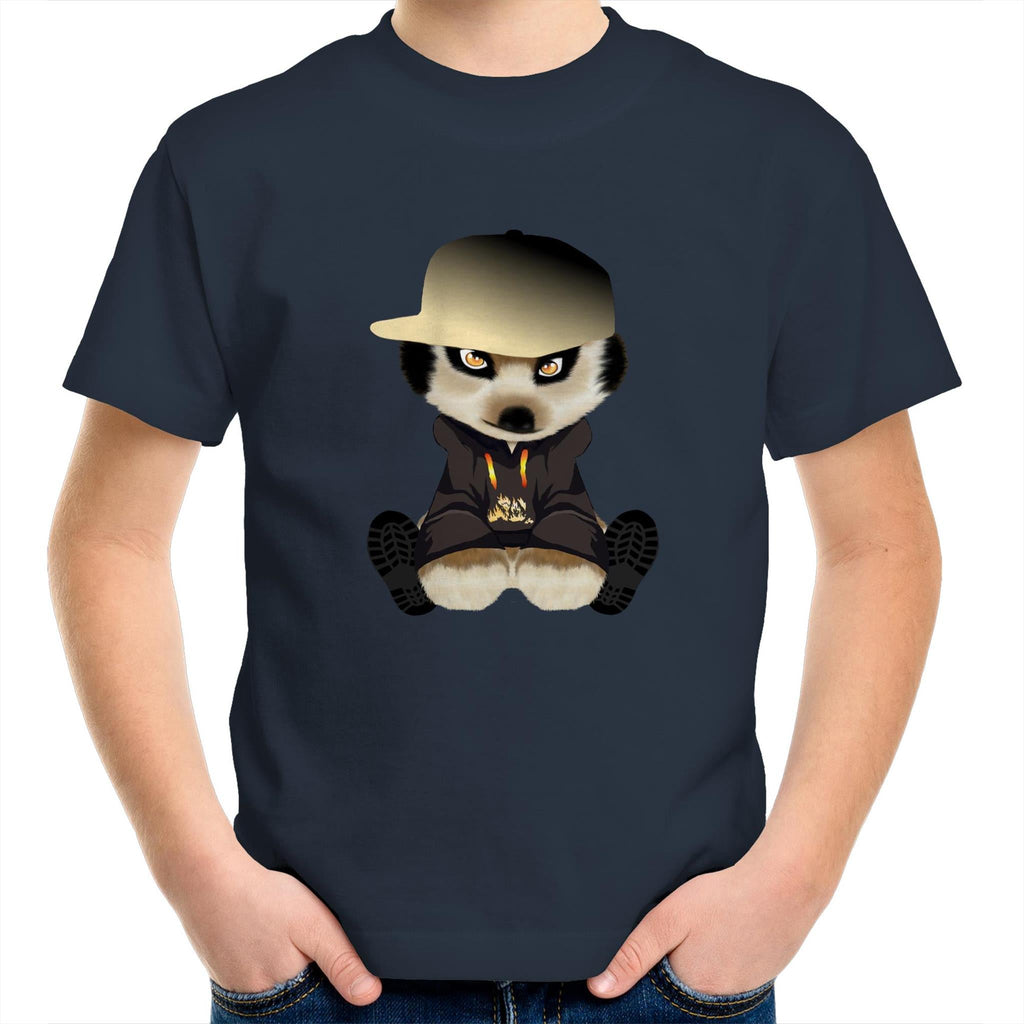 Meerkat in Cap AS Colour Kids Youth T-Shirt Ogo Merch