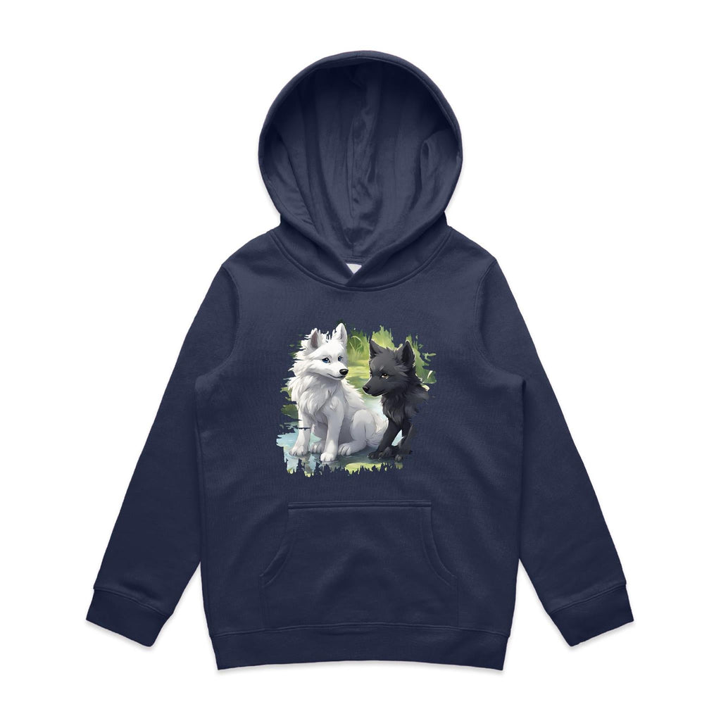 Two Wolves AS Colour Youth Supply Hood Ogo Merch