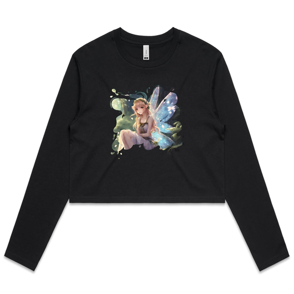 Fairy AS Colour Women's Long Sleeve Crop Tee Ogo Merch
