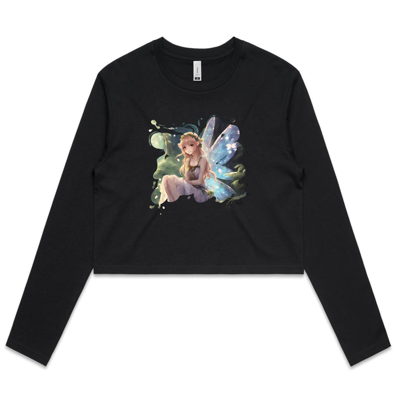 Fairy AS Colour Women's Long Sleeve Crop Tee Ogo Merch